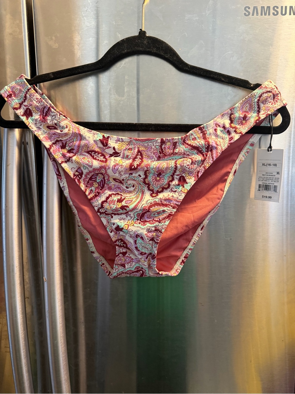 Shade & Shore Paisley Bikini Bottoms - Rose Multi